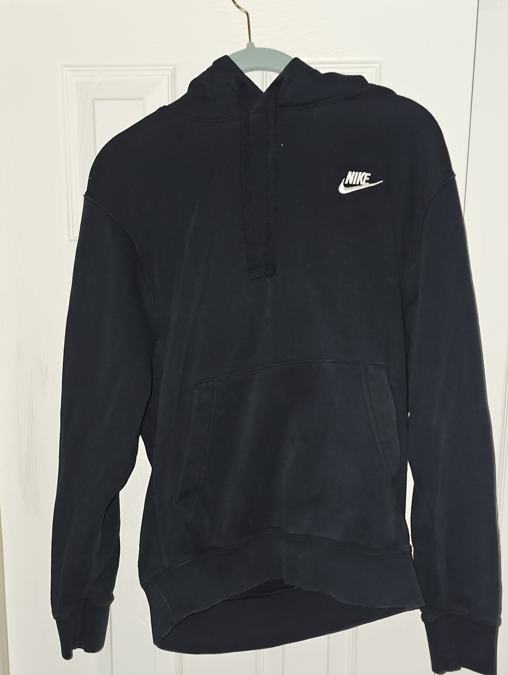 Nike Black Pullover Hoodie with White Swoosh